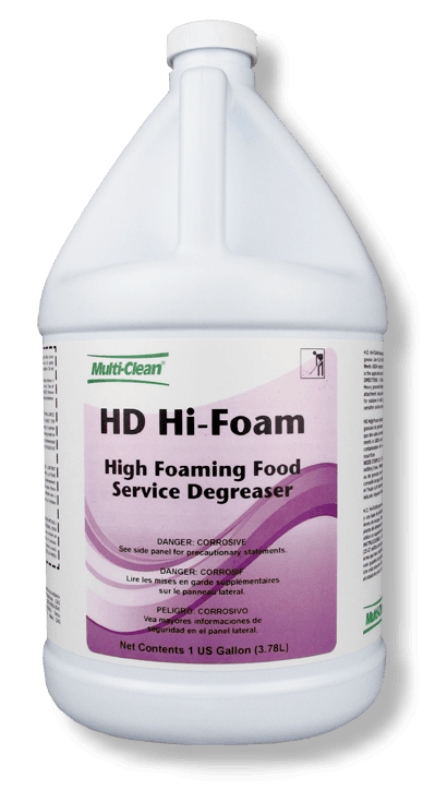 Multi-Clean® 12 HD Hi-Foam Low Odor Degreaser 1 GAL High Foam Liquid Heavy Duty 4/Case