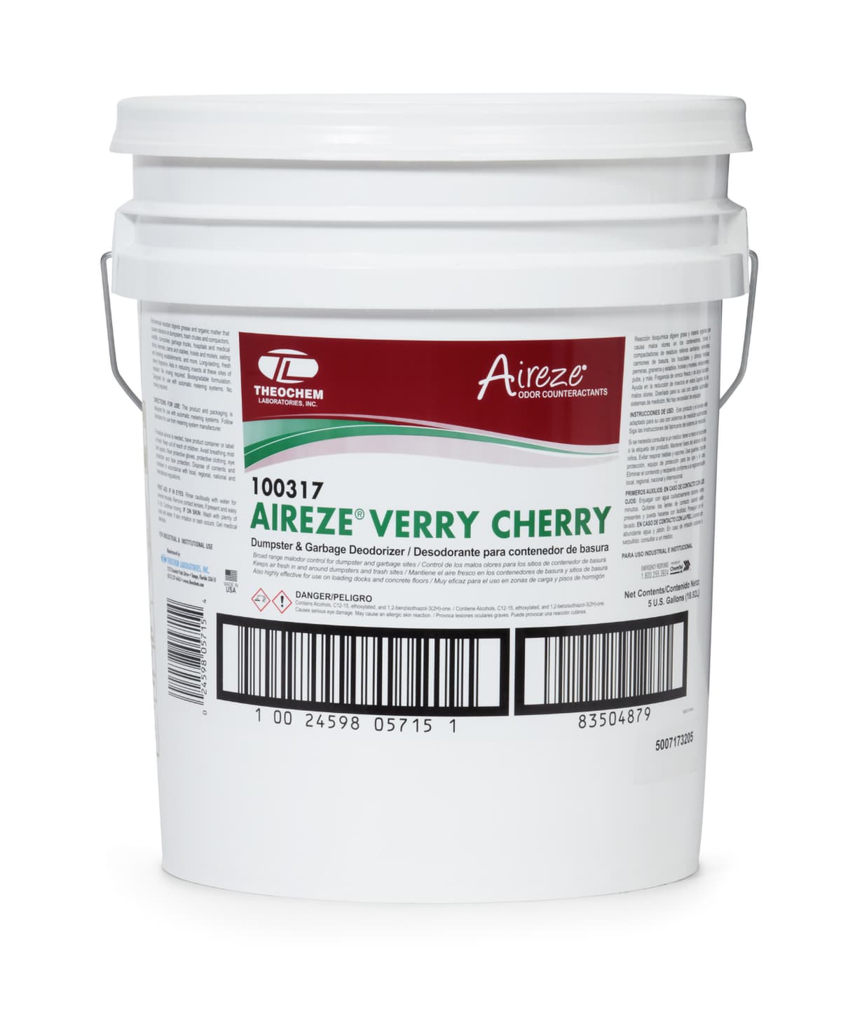 Aireze Dumpster & Trash Deodorant Very Cherry 5 GAL 1/Pail