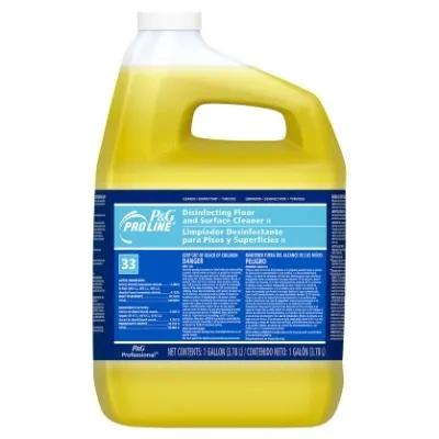 Pro Line® #33 Fresh Scent Floor Cleaner Disinfectant 1 GAL Multi Surface Neutral Concentrate Closed Loop Quat 4/Case