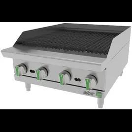 Charbroiler 24 IN Countertop 4-Burner Natural Gas 64M BTU 1/Each