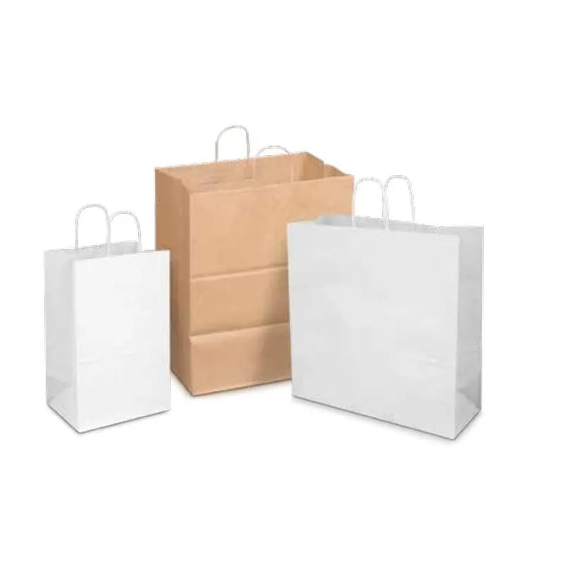 Duro® Shopper Bag 16X11X18.25 IN Paper White 200/Case
