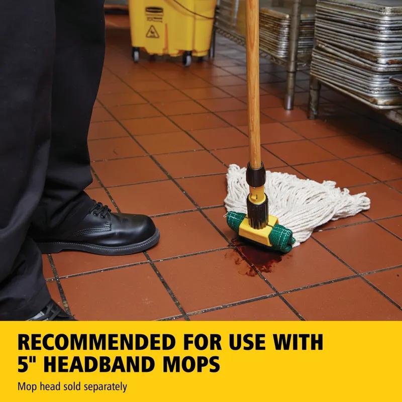 Gripper® Mop Handle 60IN Natural Yellow Wood Clamp Style 1/Each