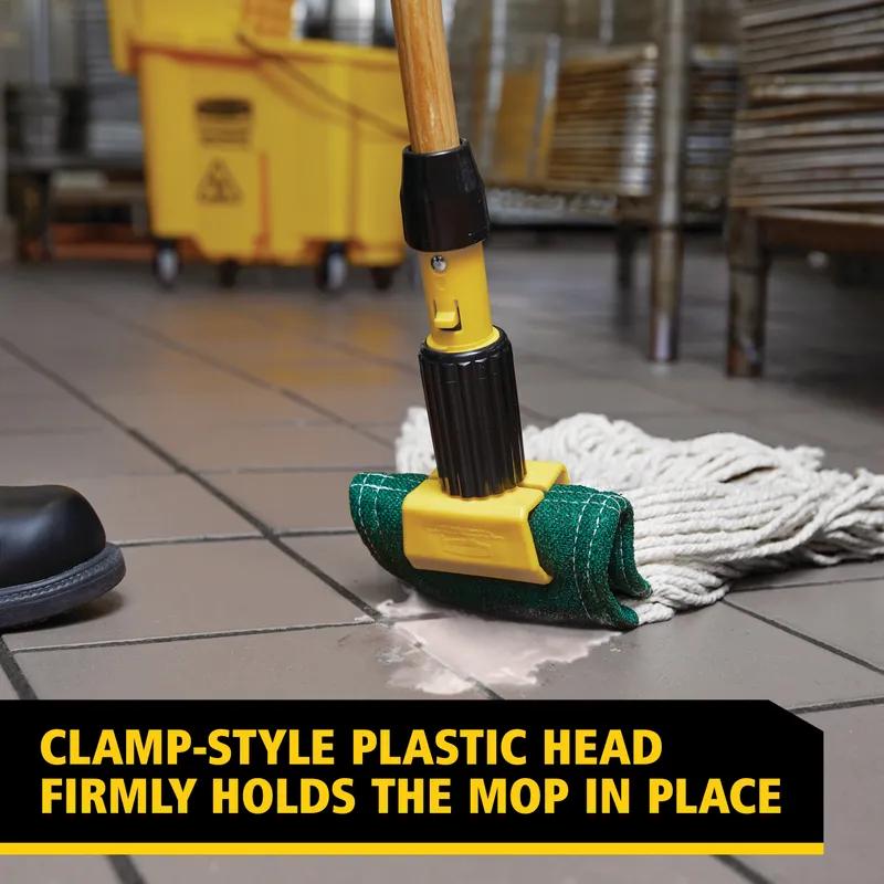 Gripper® Mop Handle 60IN Natural Yellow Wood Clamp Style 1/Each