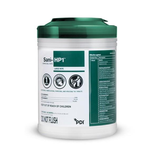 Sani-HP1™ Germicidal 6X5 IN Wipe 275 Count/Pack 12 Packs/Case