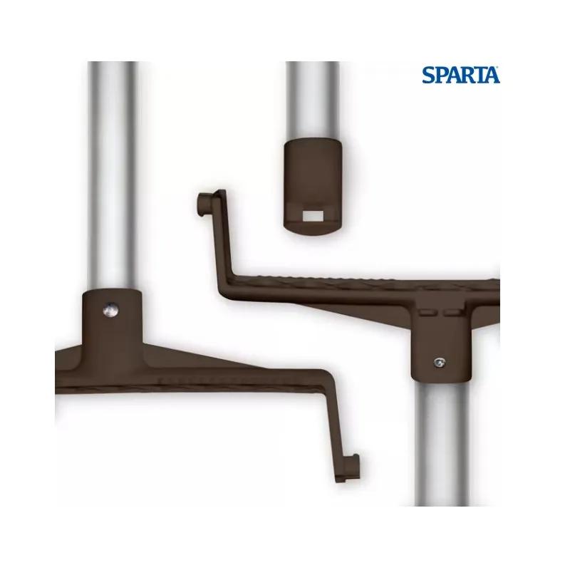 Sparta® Lobby Dust Pan 30 IN Brown Silver PP Aluminum Locking Yoke Serrated Edge Hanger Hole 6/Each