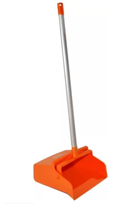 Sparta® Lobby Dust Pan 30 IN Orange PP Aluminum Locking Yoke Serrated Edge Hanger Hole 6/Each