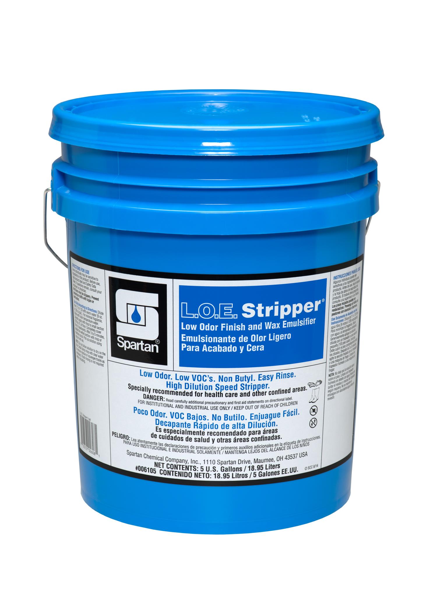 L.O.E. Stripper® Mild Scent Floor Stripper 5 GAL Alkaline Concentrate Non-Butyl 1/Pail