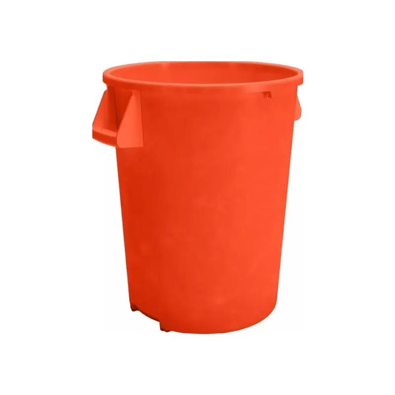 Bronco™ Trash Can 24.18X24.18X31.60 IN 44 GAL Orange Round LLDPE 3/Each