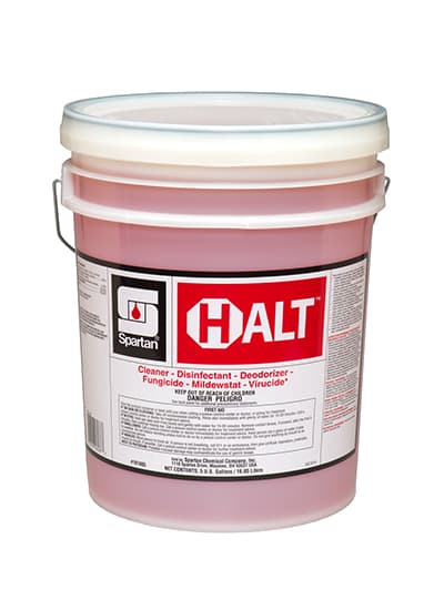 Halt® Unscented One-Step Disinfectant 5 GAL Multi Surface Alkaline Bactericidal Mildewcidal Fungicidal Hospital 1/Pail