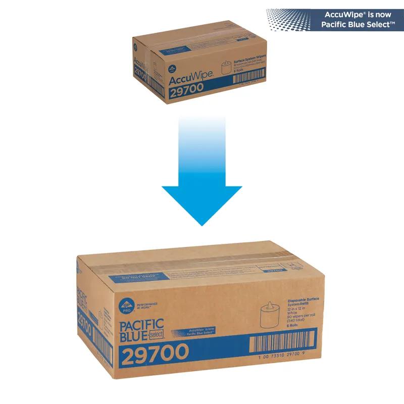 Pacific Blue Select Surface System Refill 12X12 IN 1 White 1/4 Fold Centerpull 90 Sheets/Pack 6 Packs/Case