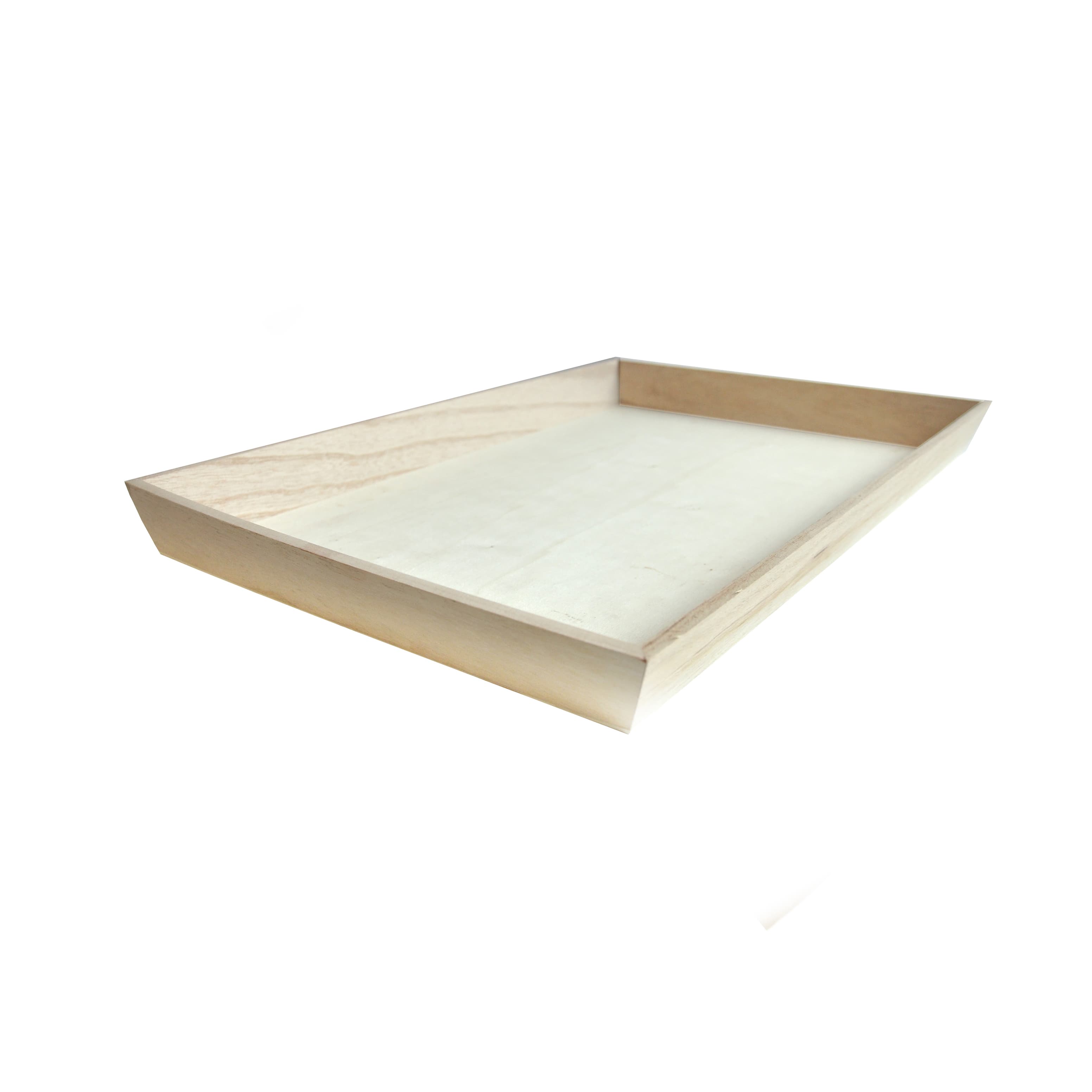 Serving Tray 17.7X11.8X1.6 IN Wood Natural Rectangle Grease Resistant 10 Count/Case