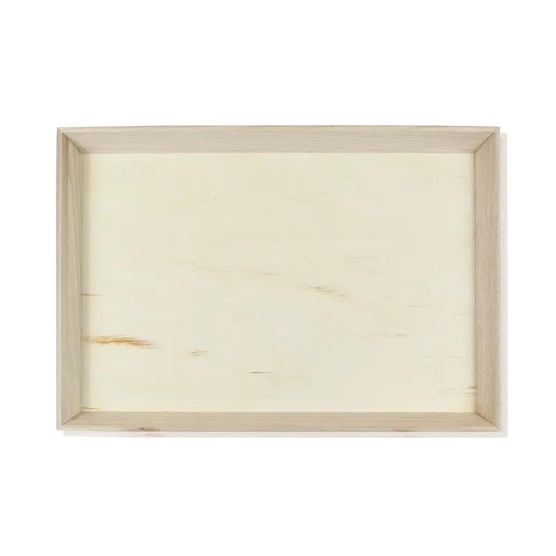 Serving Tray 17.7X11.8X1.6 IN Wood Natural Rectangle Grease Resistant 10 Count/Case
