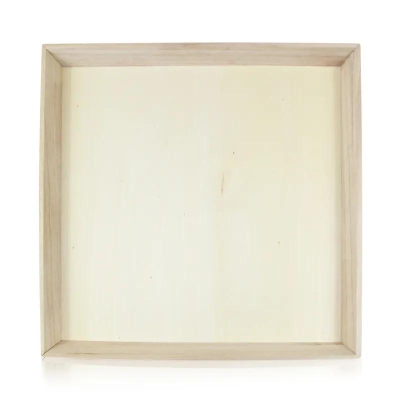 Serving Tray 17.7X11.8X1.6 IN Wood Natural Rectangle Grease Resistant 10 Count/Case