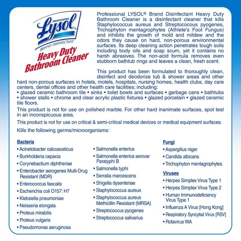 Lysol® Restroom Cleaner Disinfectant 1 GAL Concentrate Heavy Duty 4/Case