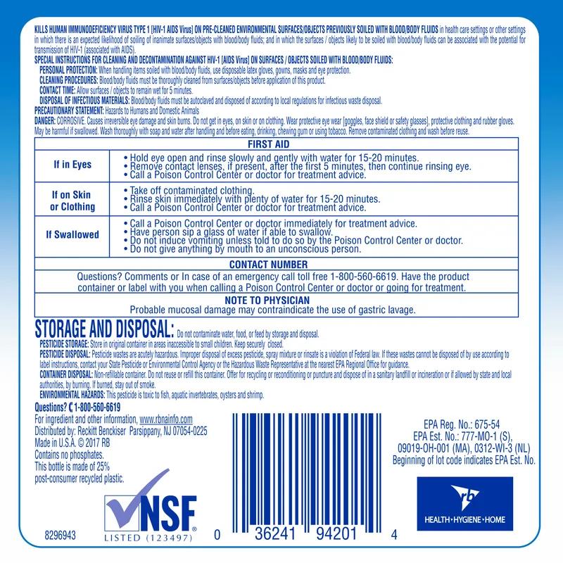 Lysol® Restroom Cleaner Disinfectant 1 GAL Concentrate Heavy Duty 4/Case