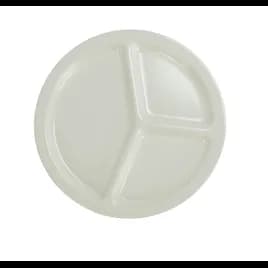 Milestone Plate 10 IN 3 Compartment Melamine Ivory Round 24/Case