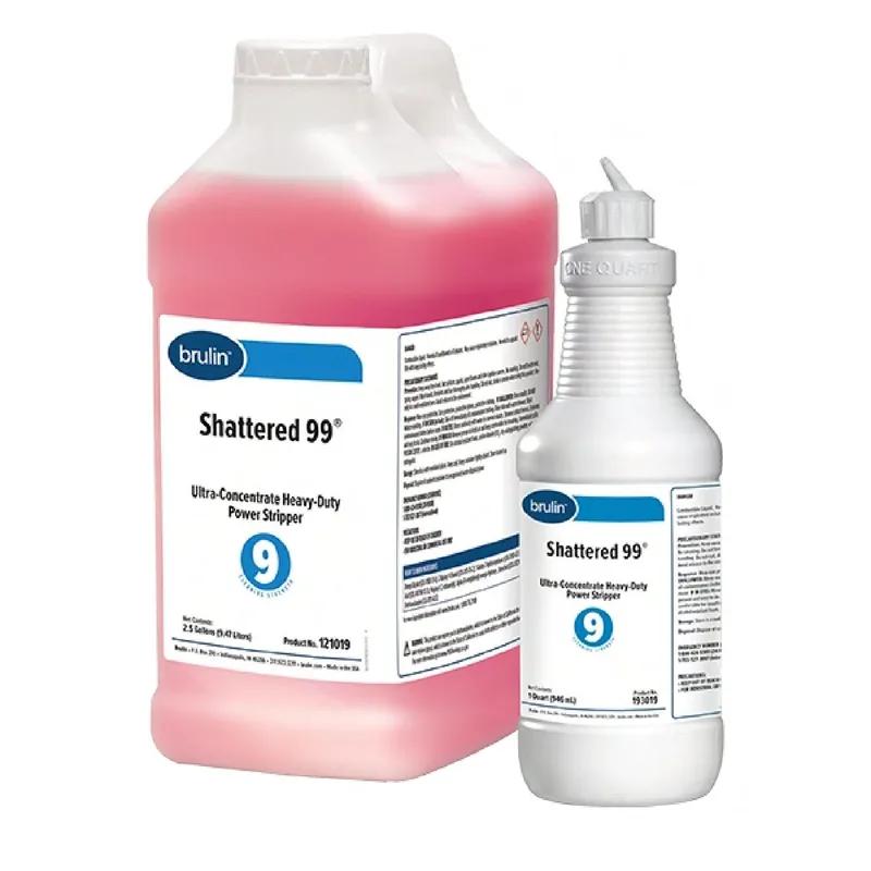 Shattered 99® Light Citrus Floor Stripper 2.5 GAL Ultra Concentrate Extra Heavy Duty Power 1/Case