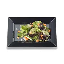 Plate 8 IN Plastic Black Rectangle 120/Case
