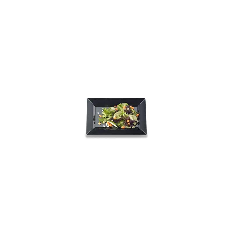 Plate 8 IN Plastic Black Rectangle 120/Case