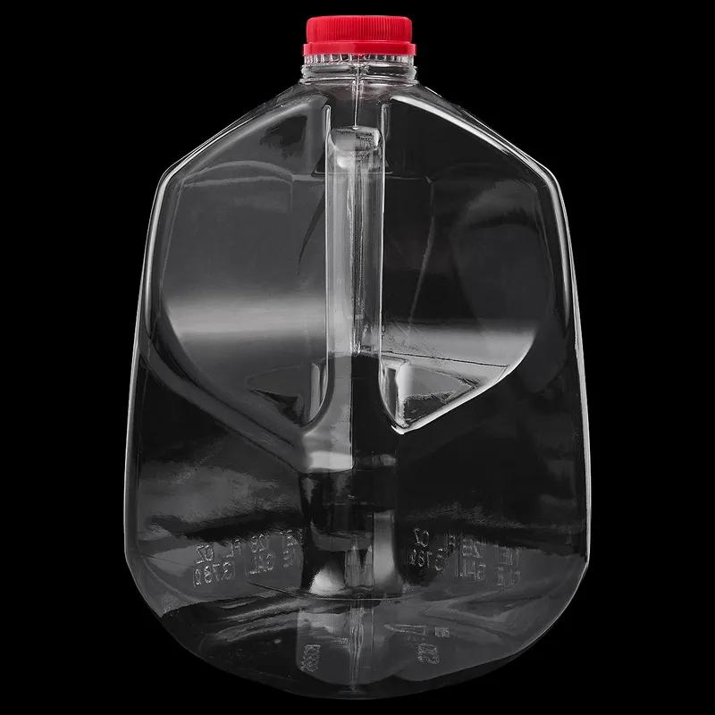 Jug & Lid Combo Plastic Clear Red Lid 24/Case