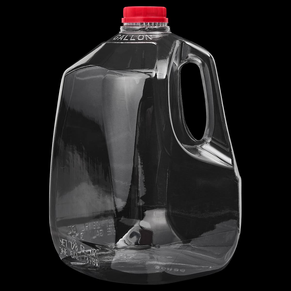 Jug & Lid Combo 1 GAL Plastic Clear Red Lid 24/Case