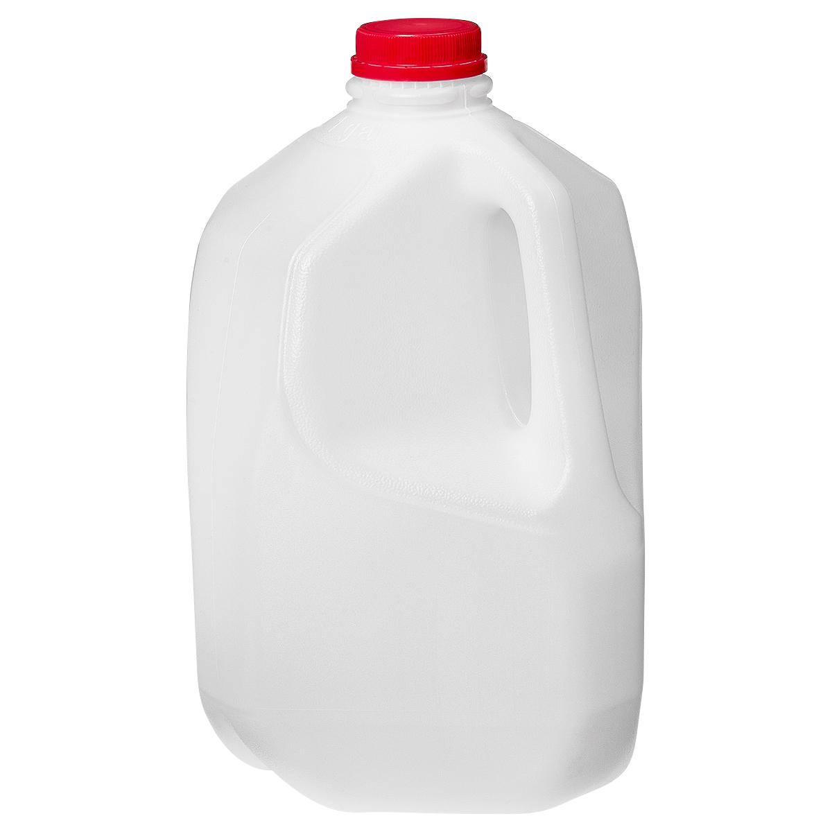 Jug & Lid Combo 1 GAL Plastic Clear Red Lid 24/Case