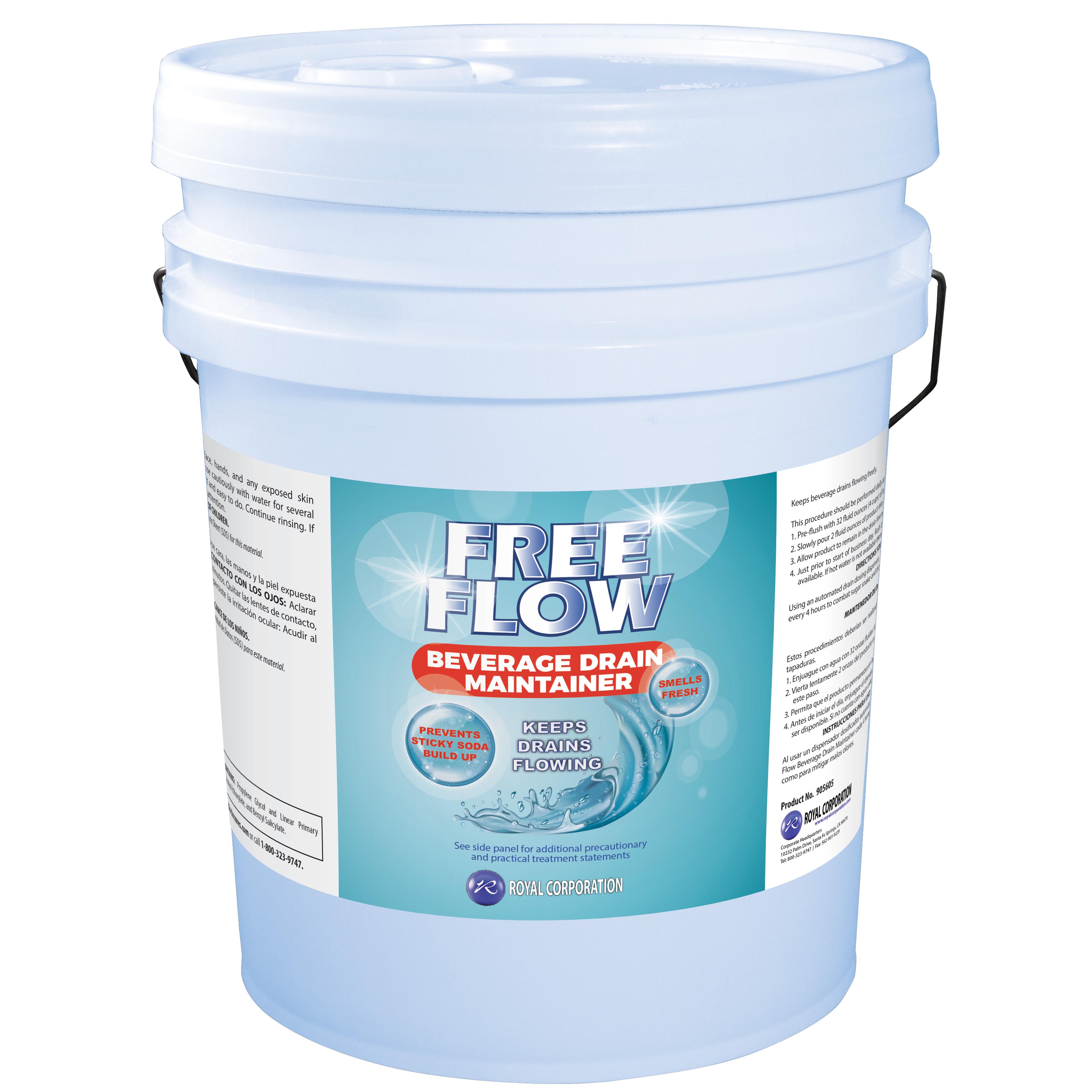 Royal Beverage Free Flow Drain Maintainer 5 GAL 1/Pail