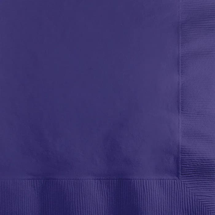 Beverage Napkins Purple Paper 2PLY 200 Count/Pack 6 Packs/Case 1200 Count/Case