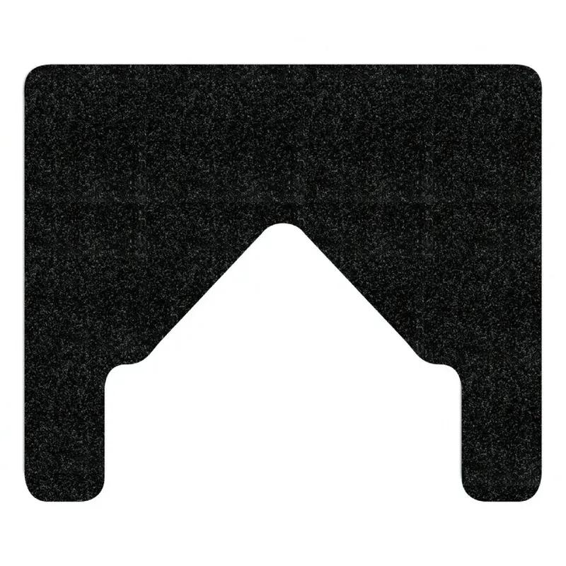 WizKid Bull Nose Commode Mat Black Rubber Floor Mount Antimicrobial 36 Count/Case