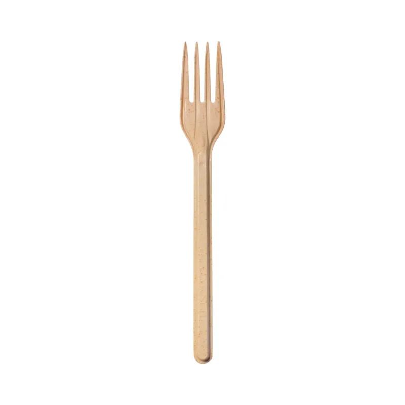 CompostZero Fork 6.75 IN Biopolymer Resin Natural 100 Count/Pack 10 Packs/Case 1000 Count/Case