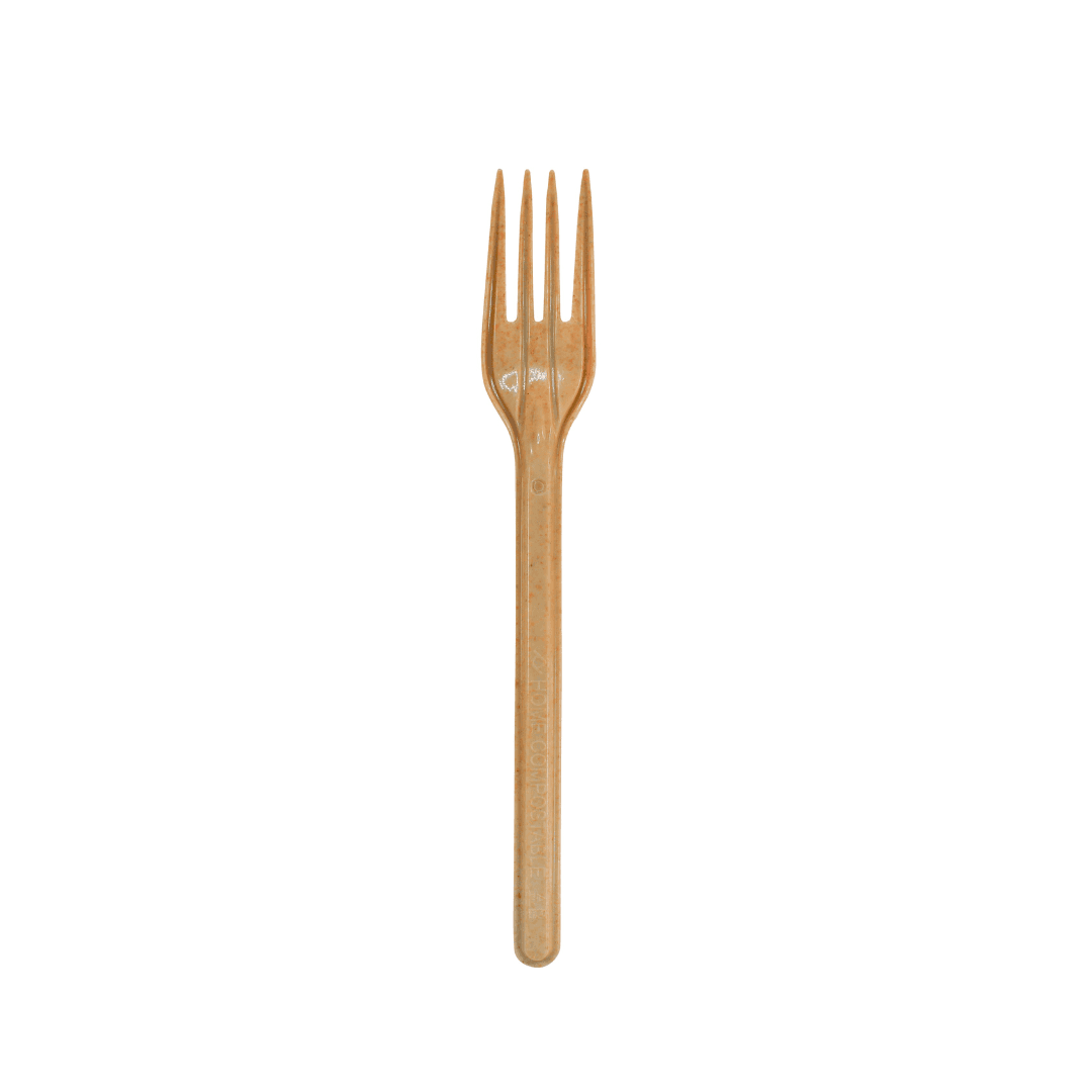 CompostZero™ Fork 6.75 IN Natural 100 Count/Pack 10 Packs/Case 1000 Count/Case