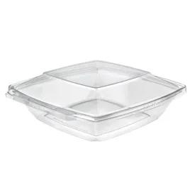 Safe-T-Fresh® Deli Container Hinged With Dome Lid 48 OZ RPET Clear Square 88/Case
