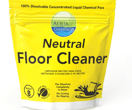 Aqua ChemPacs Lemon Floor Cleaner Neutral 120/Pack