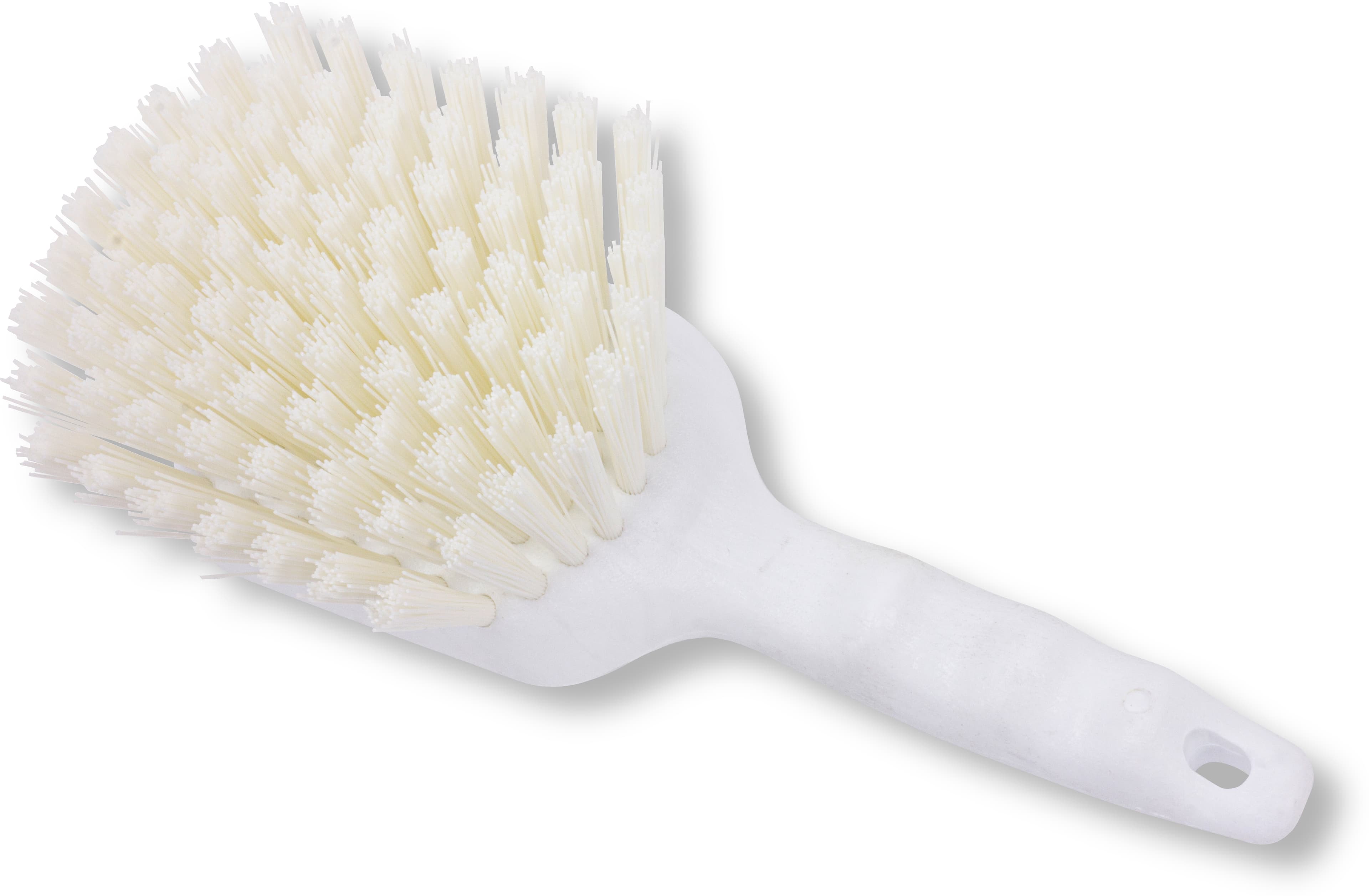 Sparta® Scrub Brush 8 IN PP Polyester White Color Coded Short Handle Floater 1/Each