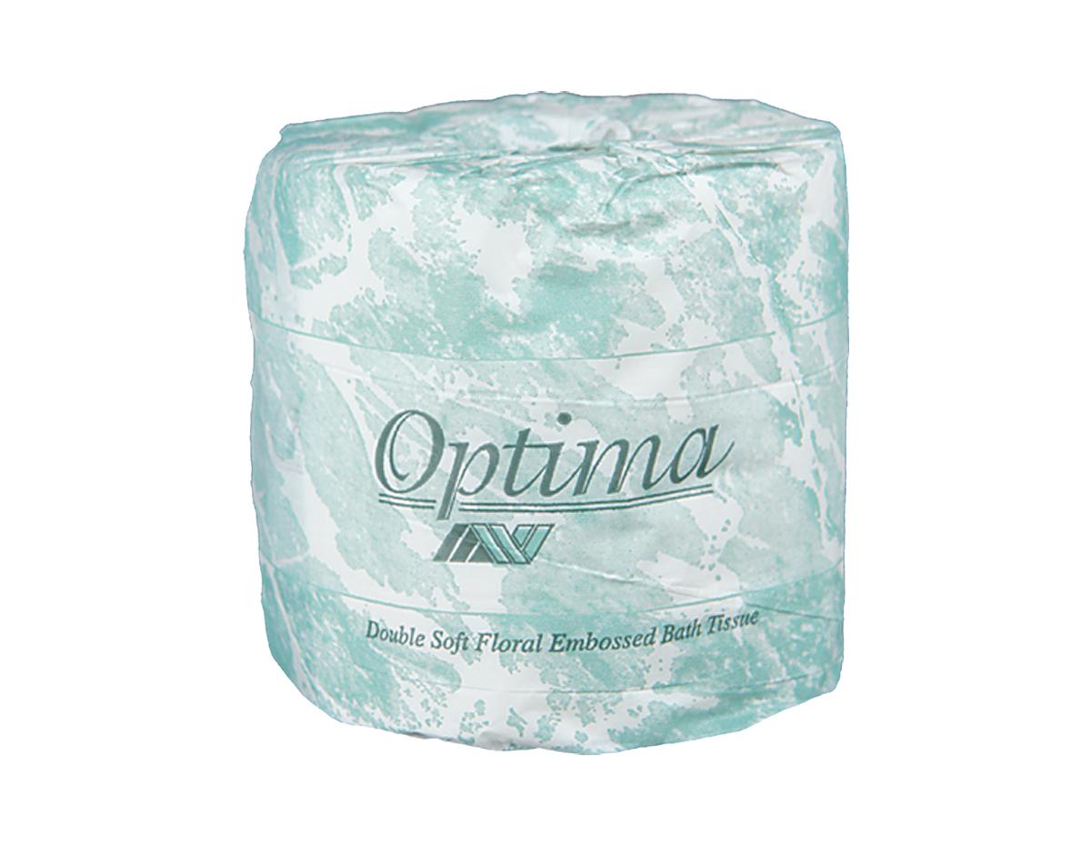 Toilet Paper & Tissue Roll 4.3X3.75 IN 2PLY White Embossed Centerpull 500 Sheets/Roll 96 Rolls/Case