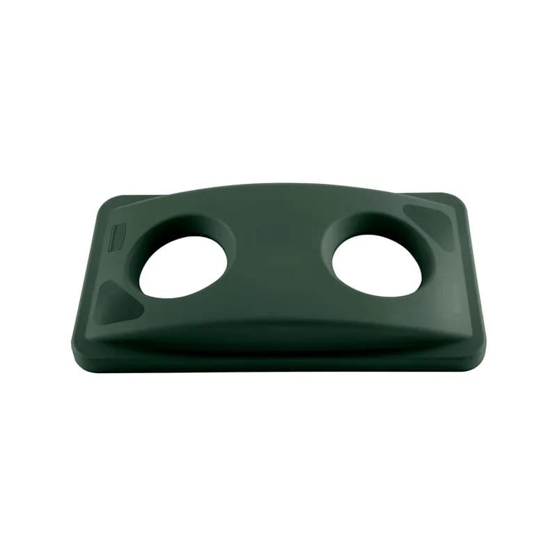 Slim Jim® Cans & Bottles Recycling Bin Lid 20.40X11.30X2.80 IN Green Resin 4/Case