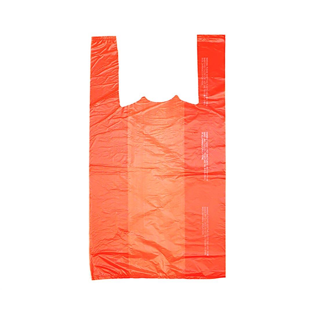 Bag 12X8X24 IN Plastic 0.65MIL Orange T-Sack Gusset 1000/Case