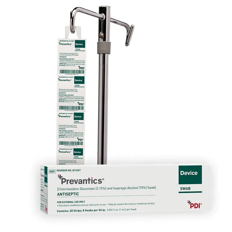 Prevantics® Device Swab & Strip Antiseptic 160 Count/Pack 10 Packs/Case
