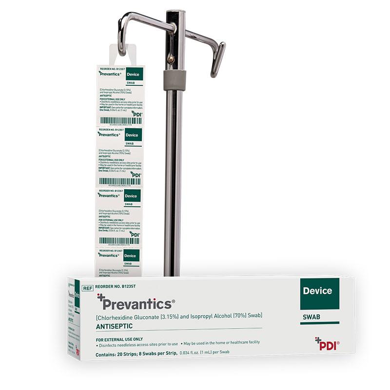 Prevantics® Device Swab & Strip Antiseptic 160 Count/Pack 10 Packs/Case