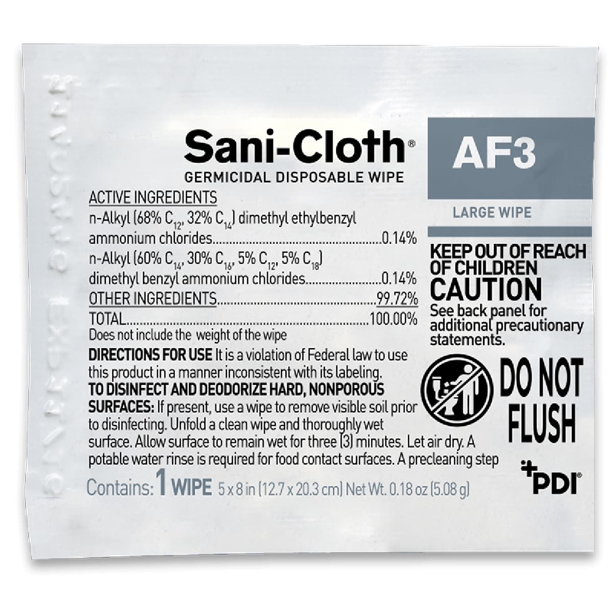 Sani-Cloth® AF3 Germicidal Wipe Alcohol Free 50 Count/Box 10 Box/Case