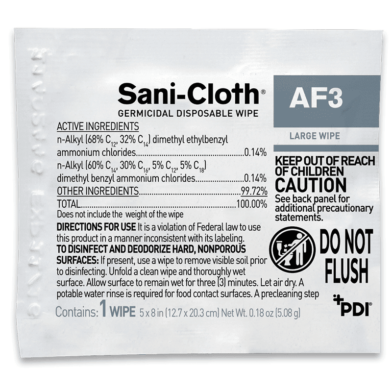 Sani-Cloth® AF3 Germicidal Wipe Alcohol Free 50 Count/Box 10 Box/Case