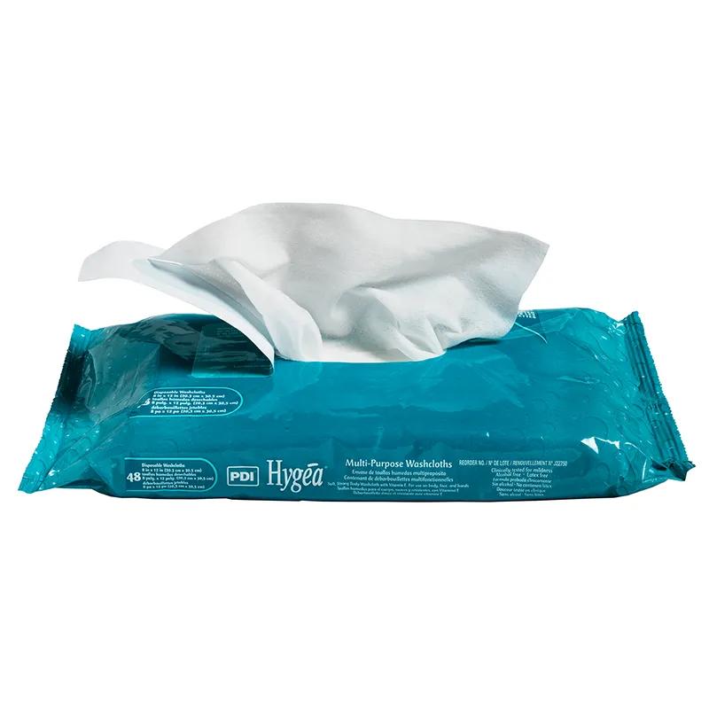 Hygea® Washcloth Light Fresh Multi-Purpose Pre-Moistened Resealable 48 Count/Pack 12 Packs/Case