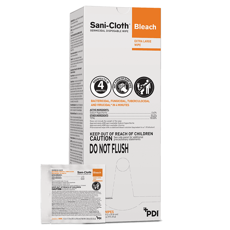Sani-Cloth® Germicidal Bleach Extra Large (XL) Packet 1/Case