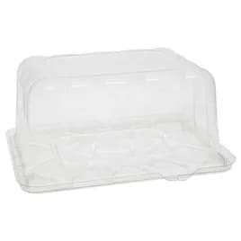 RoseDome 1/8 Sheet Cake Container & Lid Combo 11X9X5 IN PET Clear 50/Case