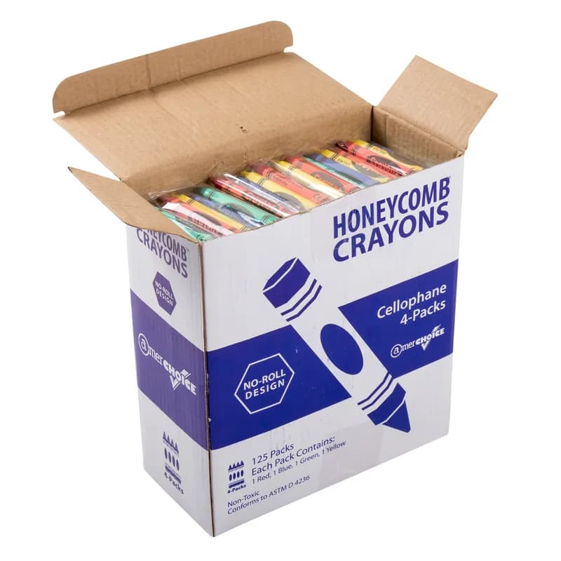Crayons 4-Pack 500 Count/Pack 4 Packs/Case 2000 Count/Case
