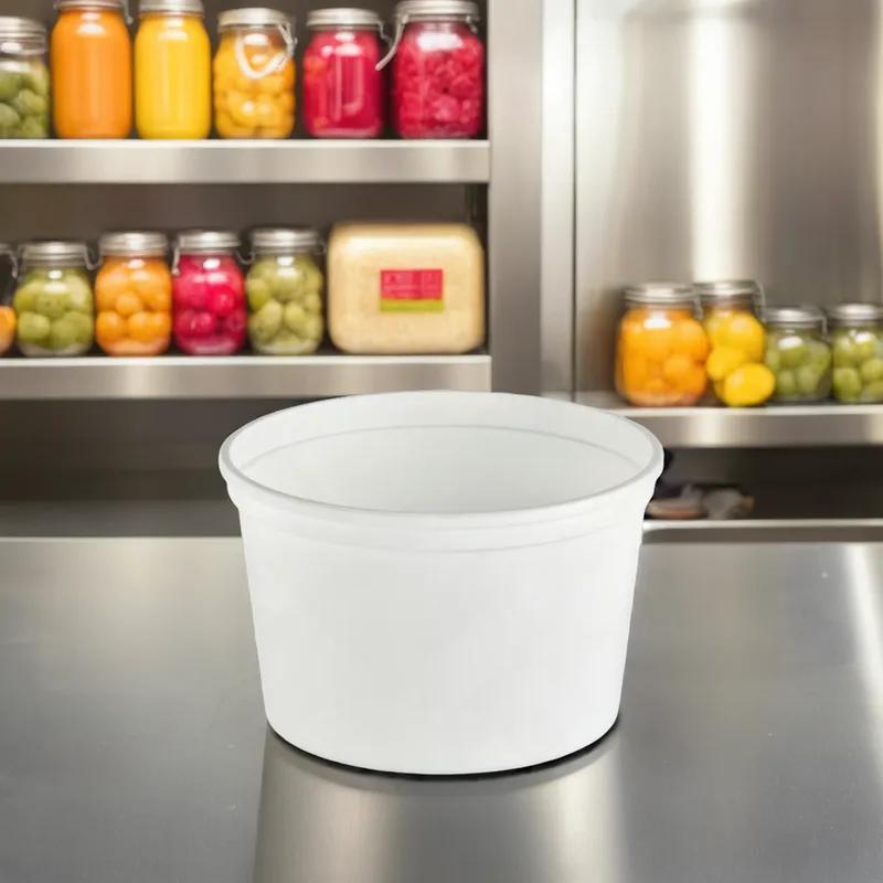 Value Line Deli Container Base 16 OZ PP White Round 500/Case
