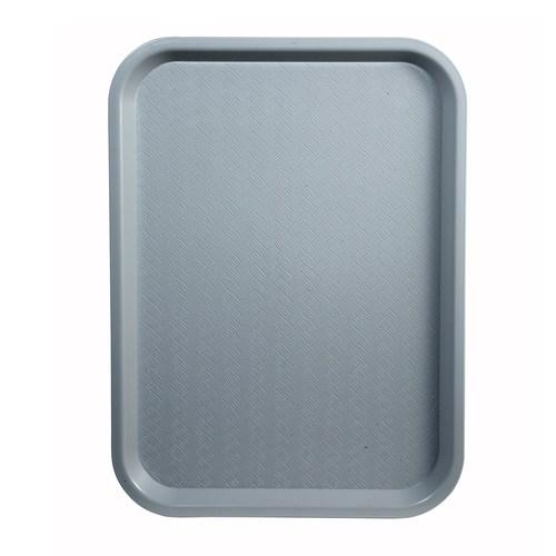 Fast Food Tray 10X14 IN Plastic Gray 1/Each