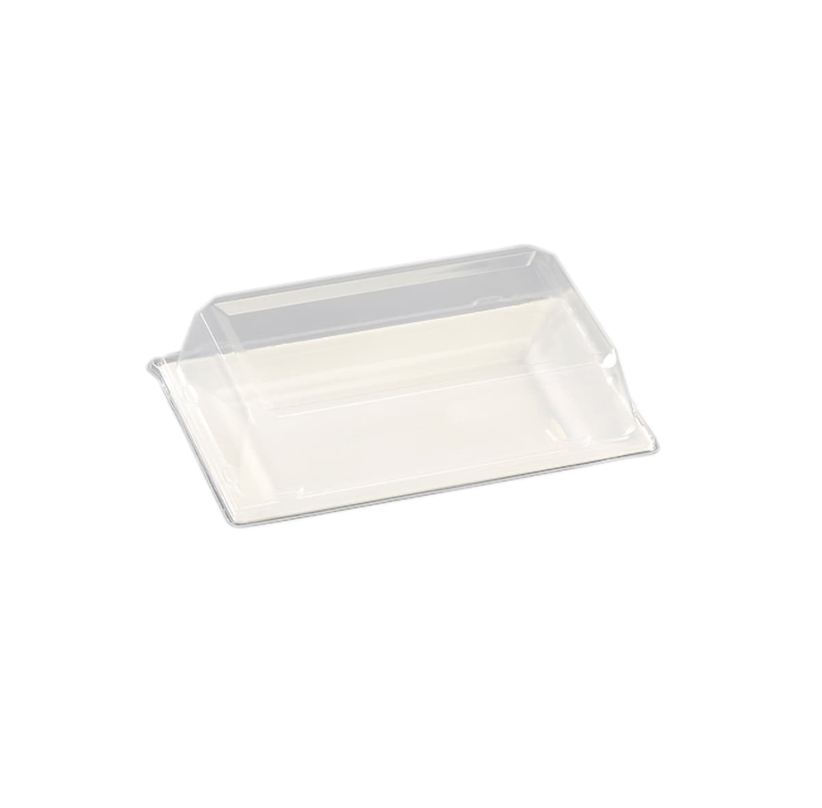Lid Dome 8 IN PET Rectangle For Plate Unhinged 120/Case