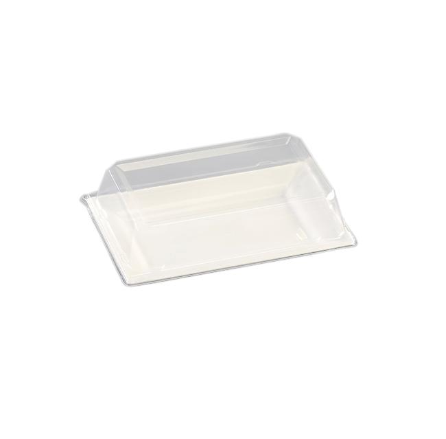 Lid Dome 8 IN PET Rectangle For Plate Unhinged 120/Case