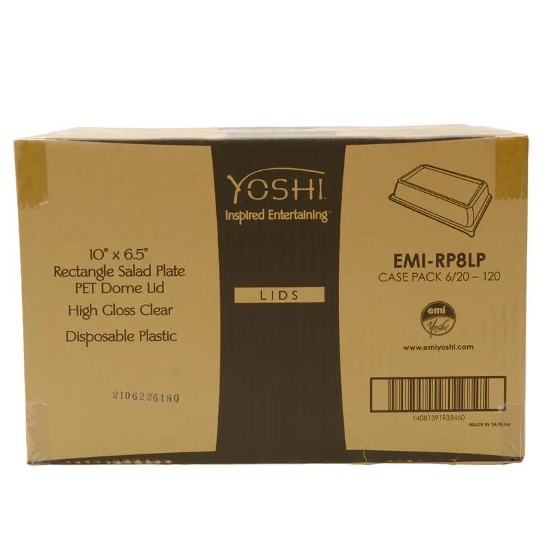 Lid Dome 8 IN PET Rectangle For Plate Unhinged 120/Case